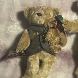 Adorable Teddy Bear with Vest and Glasses